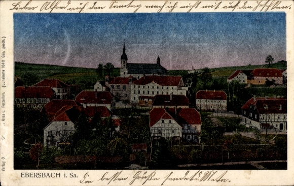 Luna Postcard Ebersbach in Saxony, general view