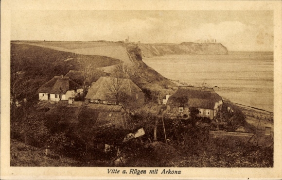 Postcard Vitt Putgarten on Rügen, coastal landscape, Arkona