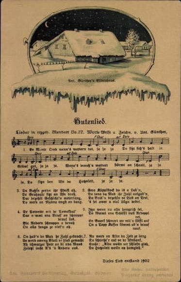 30 individual song cards, Anton Günther