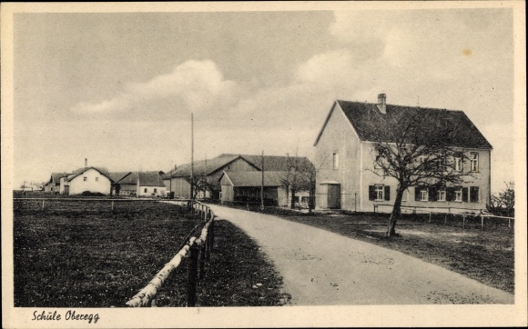 PC Oberegg Unteregg in the Unterallgäu, street section with school
