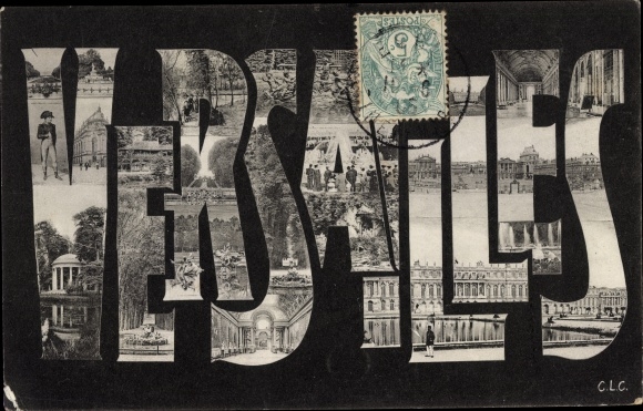 Buchstaben Postcard Versailles Yvelines, Palace, park, Napoleon Bonaparte