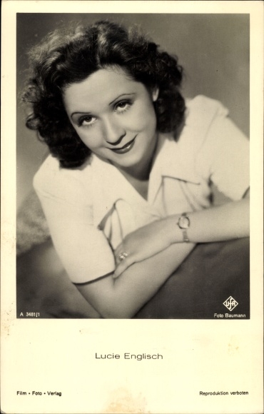Postcard Actress Lucie Englisch, Portrait, Ufa Film