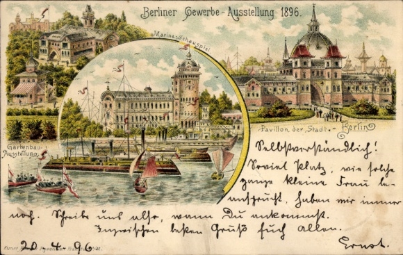 lito Berlin, wystawa branżowa 1896, pawilon miejski, wystawa ogrodnicza