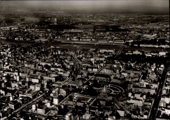 Postcard Mannheim in Baden, aerial photograph
