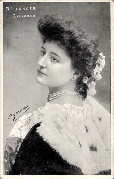 Postcard Variety actress Bellanger, portrait