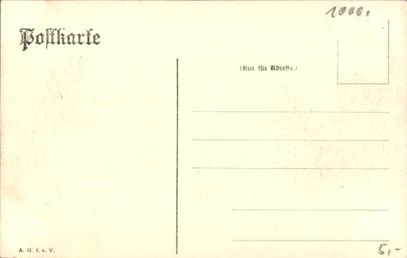 Postcard Berlin Steglitz Zehlendorf Nikolassee, street section at the post office