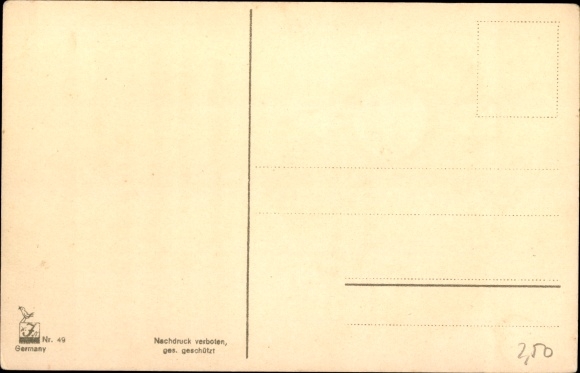 Artist poem Postcard Jondorf, Wilhelm, What this sign should mean, one-way street