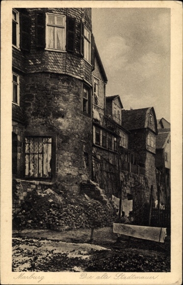 Ak Marburg an der Lahn, Alte Stadtmauer