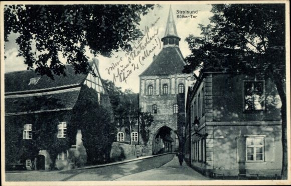 Postcard Stralsund in Mecklenburg Vorpommern, Küther Tor