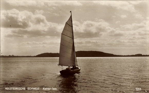 Ak Malente in Ostholstein, Kellersee, Segelboot