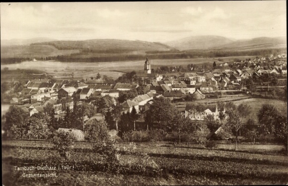 Postcard Tambach Dietharz in the Thuringian Forest, general view