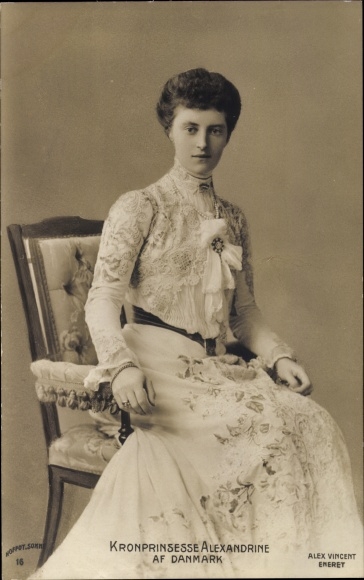 Ak Kronprinzessin Alexandrine von Dänemark