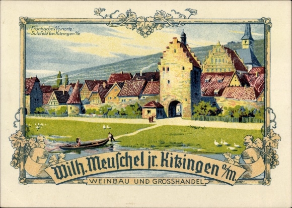 Artist PC Sulzfeld am Main in the district of Kitzingen, partial view, wine village