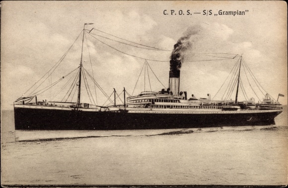 Ak CPOS, SS Grampian, Allan Line, Canadian Pacific Line