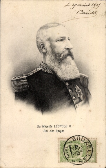 Postcard His Majesty the Belgian King Leopold II