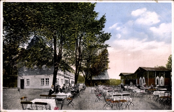 Ak Alberoda Aue im Erzgebirge Sachsen, Gasthaus Dürre Henne