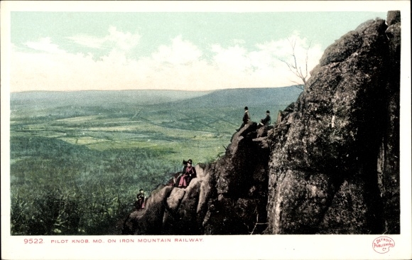 Briefkaart Kansas City Kansas USA, Pilot Knob. Maandag met de Iron Mountain Railway