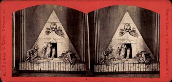 Stereo CdV Vienna, Tomb Monument for Archduchess Marie Christine