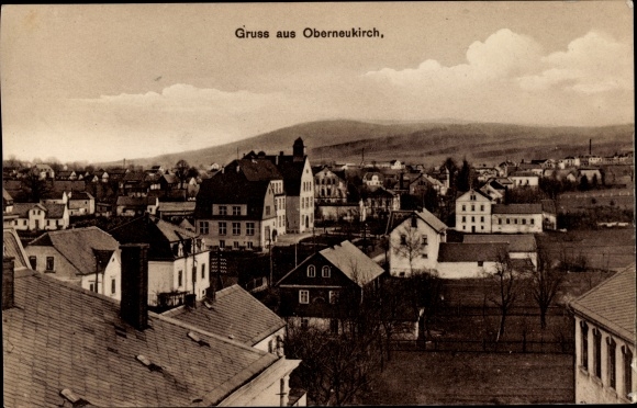 Postcard Oberneukirch Neukirch in the Lausitz, view over the roofs of the city