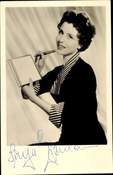 Ak Schauspielerin Sonja Ziemann, Portrait, Montblanc Füller, Autogramm