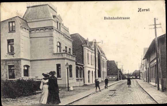 Ansichtkaart Horst in Sleeswijk-Holstein, Bahnhofstrasse