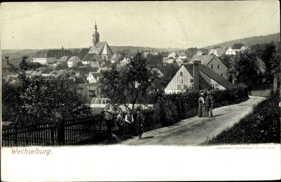Ak Wechselburg in Sachsen, Gesamtansicht