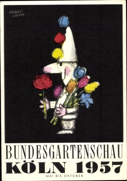 Künstler Ak Lenpin, Herbert, Köln Rhein, Bundesgartenschau 1957