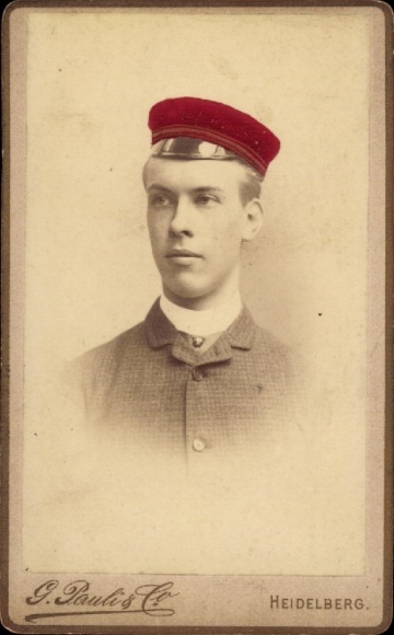 Studentika Kabinett Foto Heidelberg am Neckar, Student H. Schröder, Portrait
