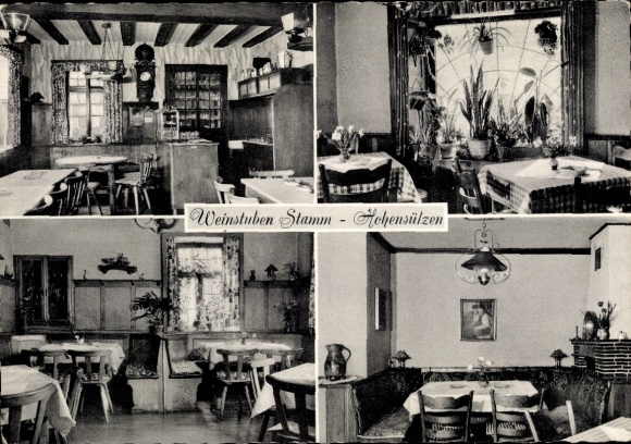 Postcard Hohen Sülzen in Rheinhessen, Weinstuben Stamm, dining room