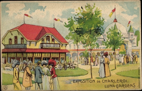 Postcard Charleroi Wallonien Hennegau, Exhibition, Luna Gardens Attractions