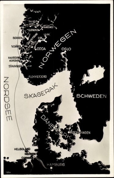 Mapy Ak Trasa w Hardanger i Sognefjord w Norwegii