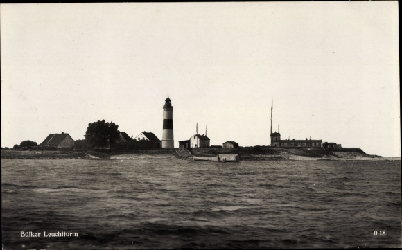Ak Ostseebad Strande in Sleeswijk-Holstein, Bülker-vuurtoren
