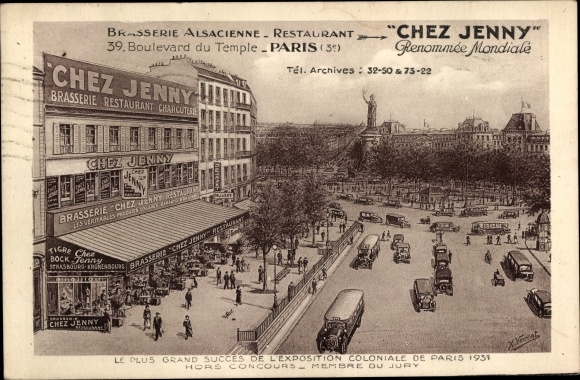 Ak Paris III, Brasserie Alsacienne, Restaurant