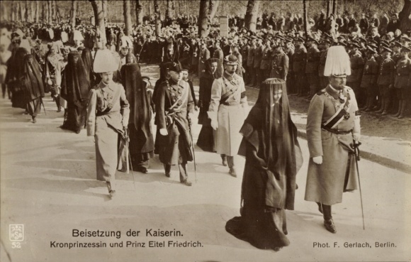 Ak Beisetzung Kaiserin Auguste Viktoria, Kronprinzessin, Eitel Friedrich, August Wilhelm, Adalbert