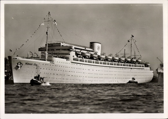 Postcard Kdf electric ship Robert Ley
