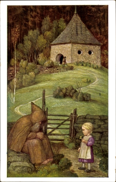 Artist Postcard Schiestl, Matthew, The Hermit and the Child