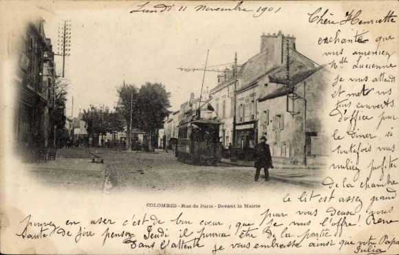 PC Colombes Hauts de Seine, Rue de Paris, devant la Mairie