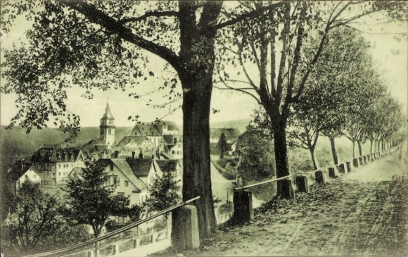 Postcard Backnang in Württemberg, Obere Bahnhofstraße