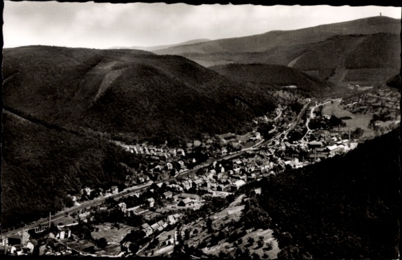 Postcard Lambrecht in the Palatinate, aerial photograph
