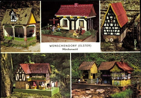 Ansichtkaart Wunschendorf an der Elster, sprookjesbos, miniaturen