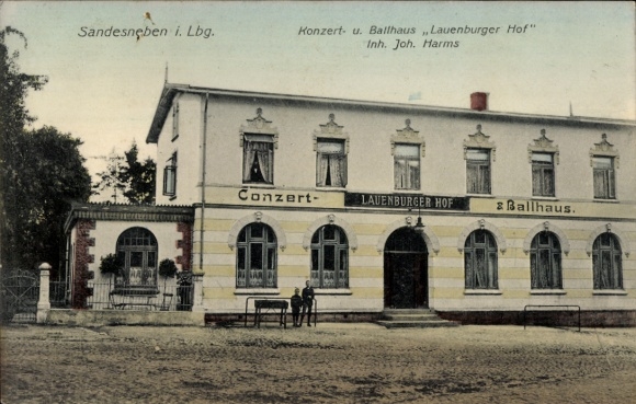 Postcard Sandesneben in Schleswig Holstein, concert and ballroom Lauenburger Hof