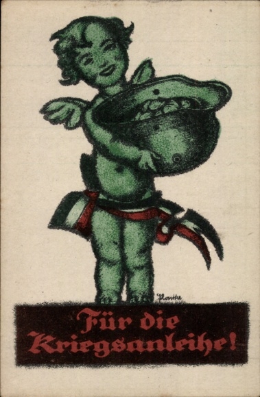 Artist PC for the war bond, angel, steel helmet