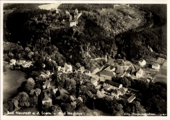 Postcard Bad Neuhaus Bad Neustadt an der Saale Lower Franconia, aerial photograph