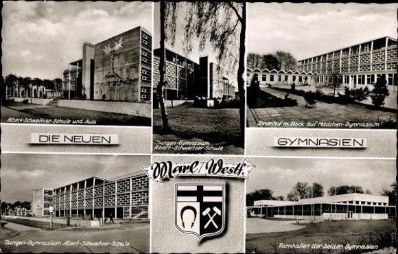 11 alte Ak Marl in Westfalen, diverse Ansichten