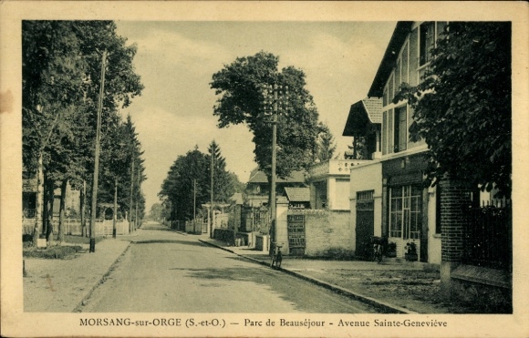 CPA Morsang-sur-Orge Essonne, Parc de Beauséjour, Avenue Sainte-Geneviève