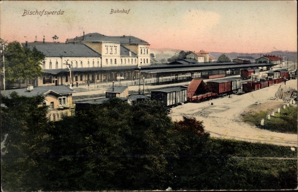 Ak Bischofswerda in Sachsen, Bahnhof
