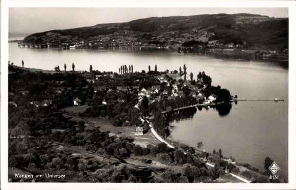 Ak Wangen am Untersee Öhningen in Baden, luchtfoto