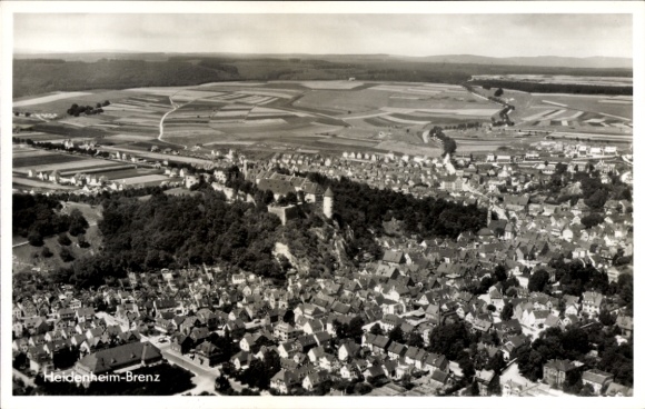 Ak Heidenheim an der Brenz Württemberg, Fliegeraufnahme
