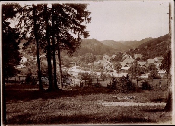 foto Bad Lauterberg in de Harz, gedeeltelijk zicht, rond 1920