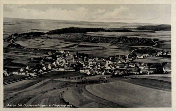 Postcard Aasen Donaueschingen in the Black Forest Baar district, aerial photography